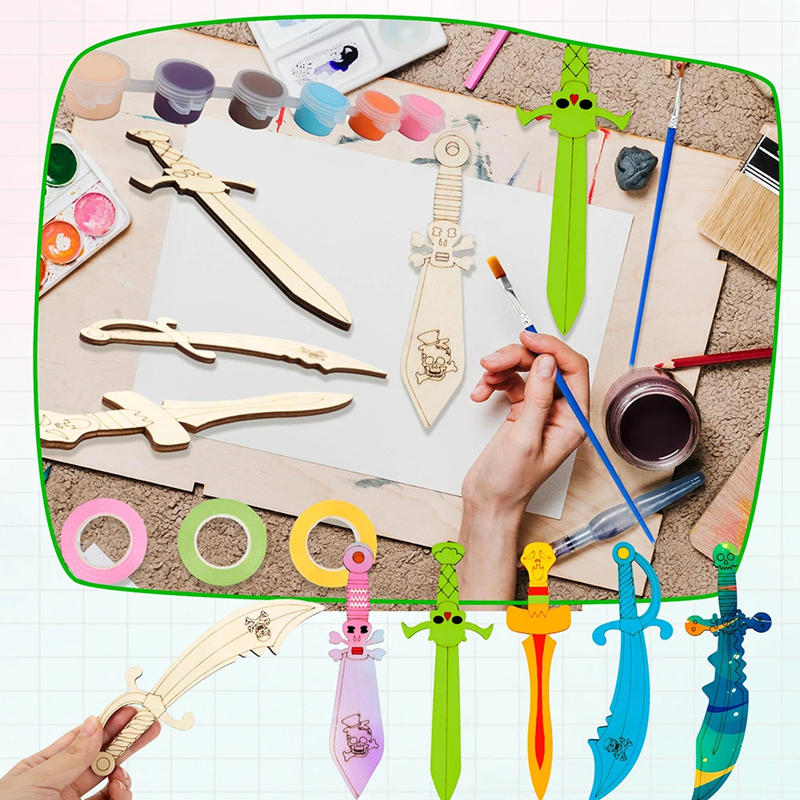 Wooden DIY Drawing Pirate Wood – Cosplay Prop Painting Bewertung und Preis