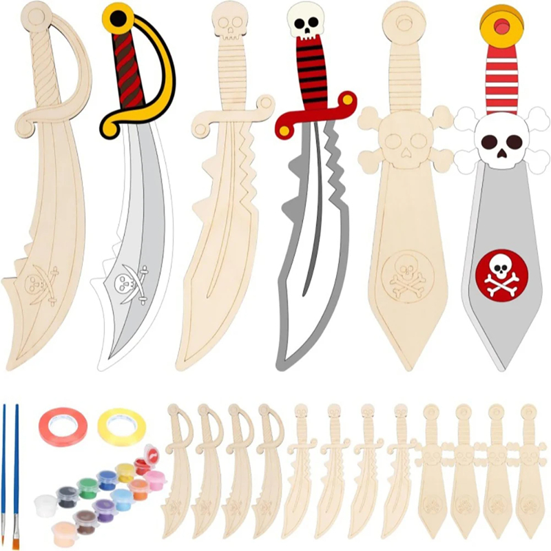 Wooden DIY Drawing Pirate Wood – Cosplay Prop Painting Bewertung und Preis