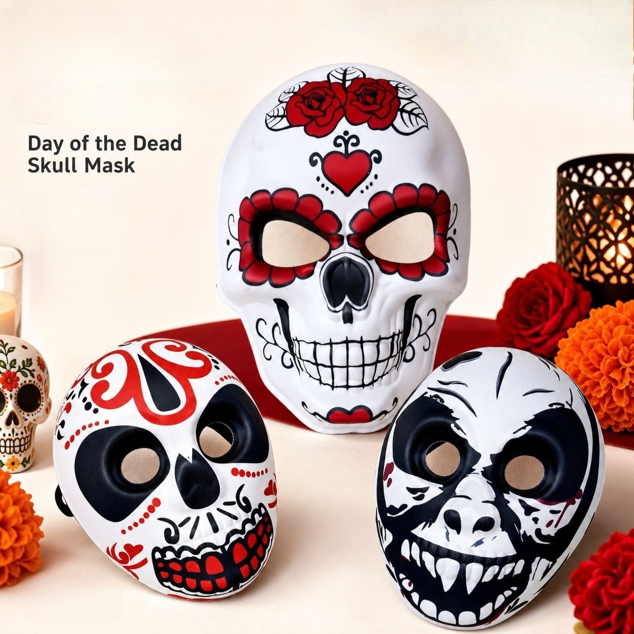 Day of the Dead Mask Colorful  – Cosplay Props Eva Foam Bewertung und Preis