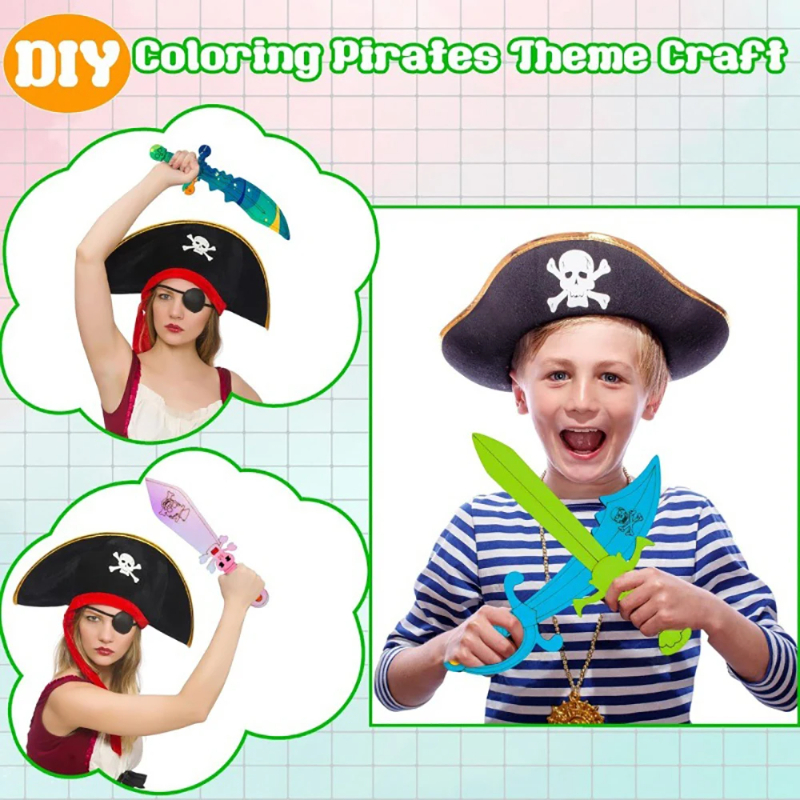 16pcs Kids Wooden Pirate Theme – Cosplay Prop Painting Bewertung und Preis
