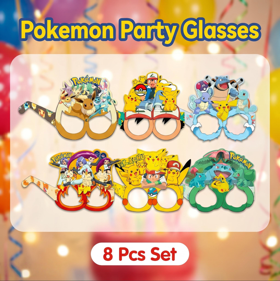 Pokémon-themed paper glasses.  – Prop For Cosplay Bewertung und Preis
