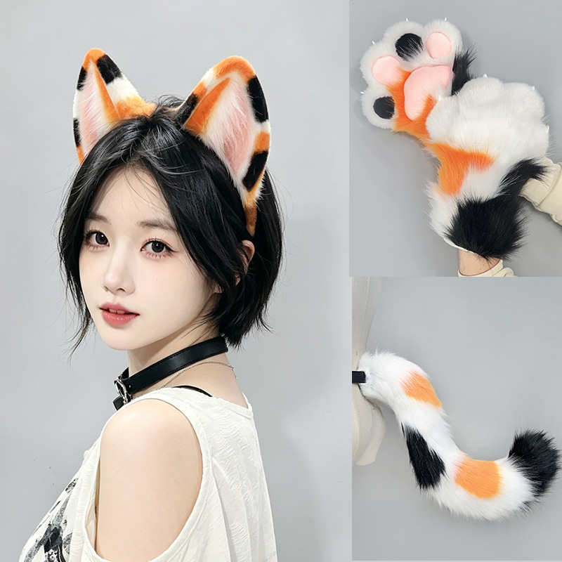 Furry Cat Ears Tail Paws Set C – Detachable Cosplay Prop Bewertung und Preis