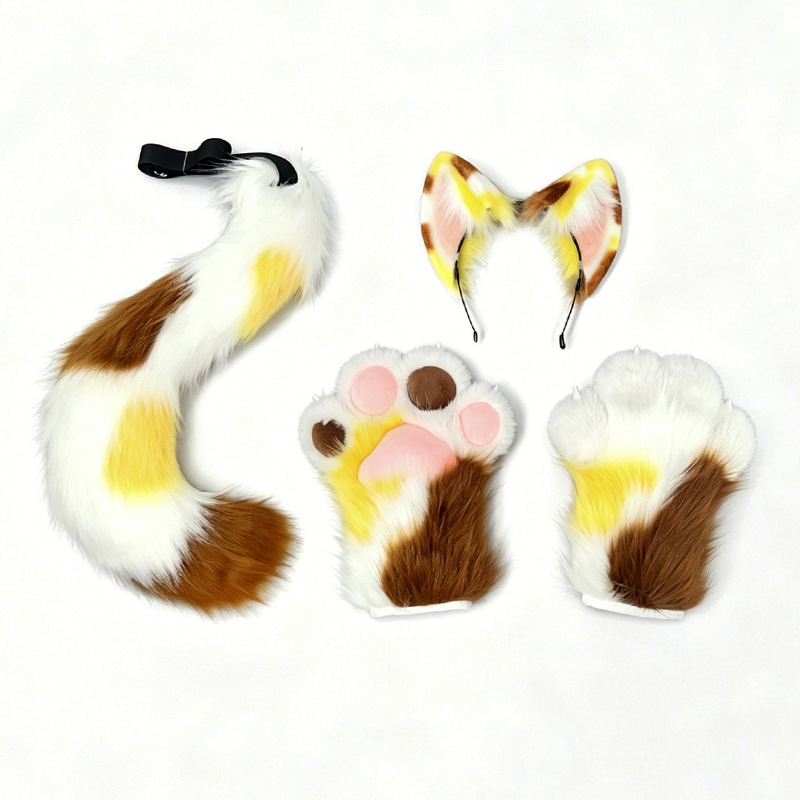 Furry Cat Ears Tail Paws Set C – Detachable Cosplay Prop Bewertung und Preis