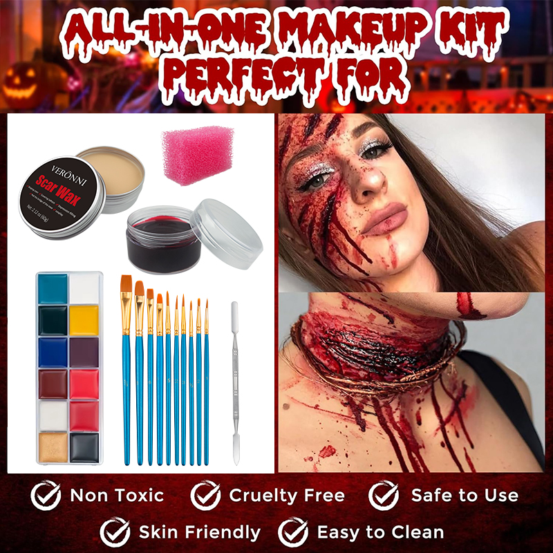 SFX Makeup Kit,12 Colors Face  – Body Paint Sfx Bewertung und Preis
