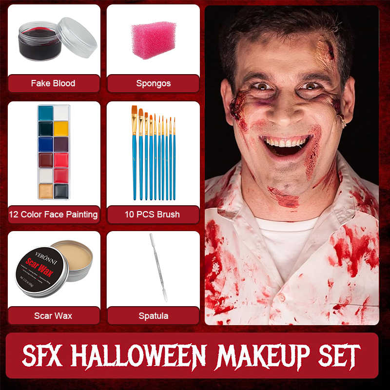 SFX Makeup Kit,12 Colors Face  – Body Paint Sfx Bewertung und Preis